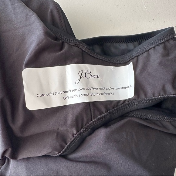 NWT J Crew V Neck Ruched One Piece Swimsuit Black Plus Size 3X - Picture 9 of 9